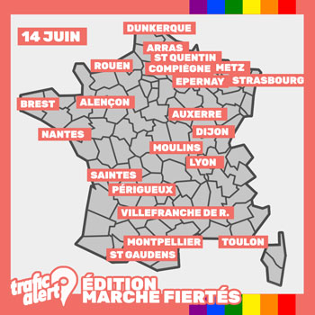 Samedi les marches des Fiertés (Gay Pride)
