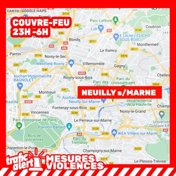 Couvre-feu à Neuilly-sur-Marne (Seine-St-Denis)