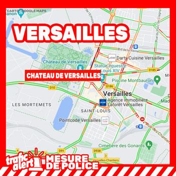 Évacuation du château et du parc à Versailles