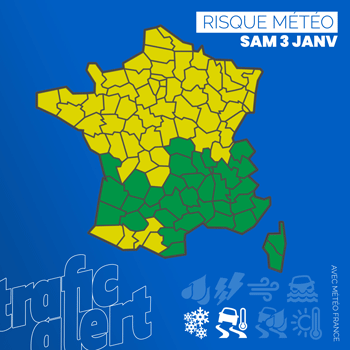 Vigilance jaune liée aux risques de neige ou de verglas