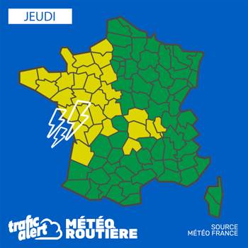 Vigilance météo jaune liée aux orages
